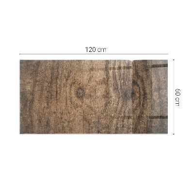 Plaque de sol rectangulaire en verre Motif en bois de pin