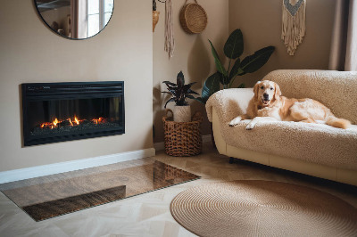 Plaque de sol rectangulaire en verre Motif en bois de pin