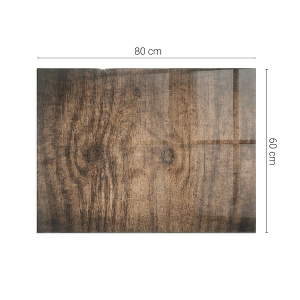 Plaque de sol rectangulaire en verre Motif en bois de pin