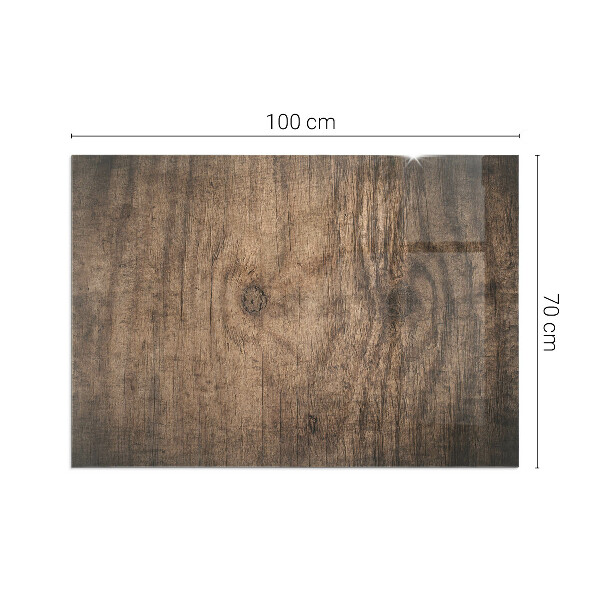 Plaque de sol rectangulaire en verre Motif en bois de pin