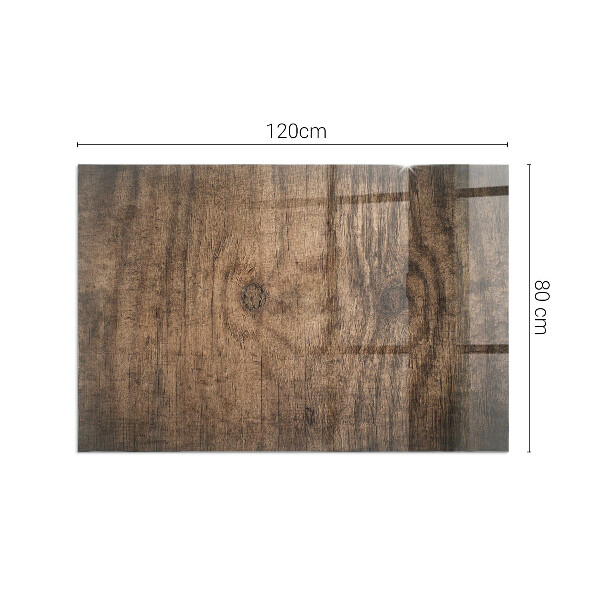 Plaque de sol rectangulaire en verre Motif en bois de pin