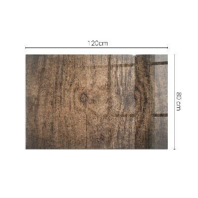 Plaque de sol rectangulaire en verre Motif en bois de pin