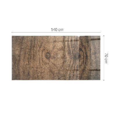 Plaque de sol rectangulaire en verre Motif en bois de pin