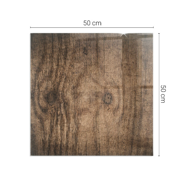 Plaque de sol rectangulaire en verre Motif en bois de pin