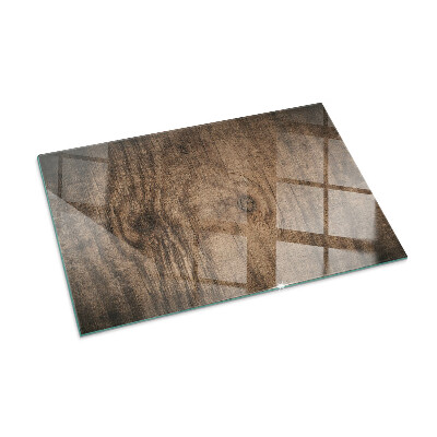 Plaque de sol rectangulaire en verre Motif en bois de pin