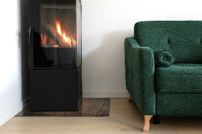 Plaque de sol rectangulaire en verre Motif en bois de pin