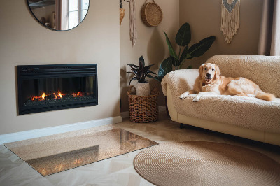 Plaque verre rectangulaire cheminée La nature de la structure en pierre