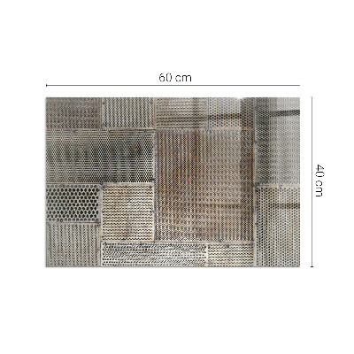 Plaque rectangulaire en verre pour poêle Motif en acier perforé