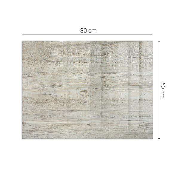 Plaque de sol rectangulaire en verre Motif bois clair naturel