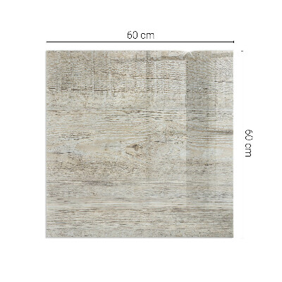 Plaque de sol rectangulaire en verre Motif bois clair naturel