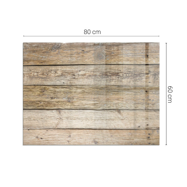 Plaque rectangulaire en verre pour poêle Mosaïque en bois dans l'agencement