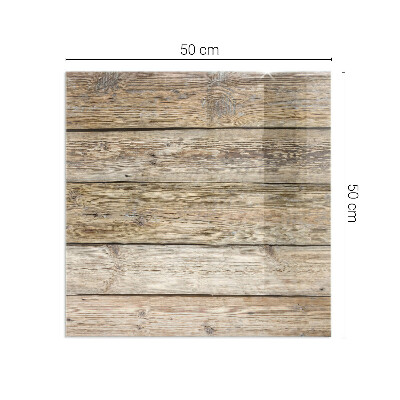 Plaque rectangulaire en verre pour poêle Mosaïque en bois dans l'agencement