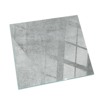 Plaque verre rectangulaire cheminée motif en béton brut