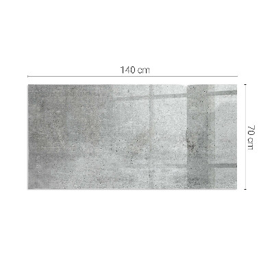 Plaque verre rectangulaire cheminée motif en béton brut