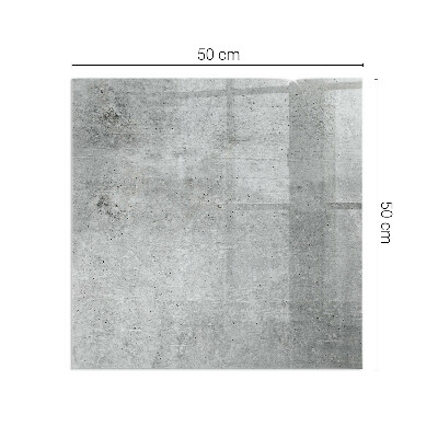 Plaque verre rectangulaire cheminée motif en béton brut