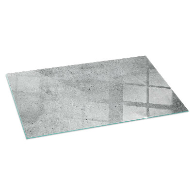 Plaque verre rectangulaire cheminée motif en béton brut