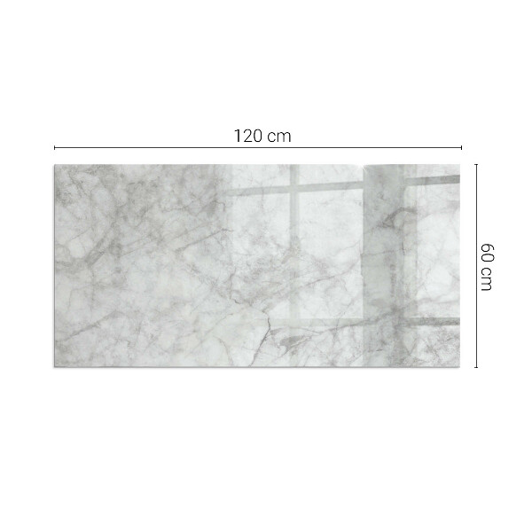 Plaque verre rectangulaire cheminée Texture marbrée dans un style élégant