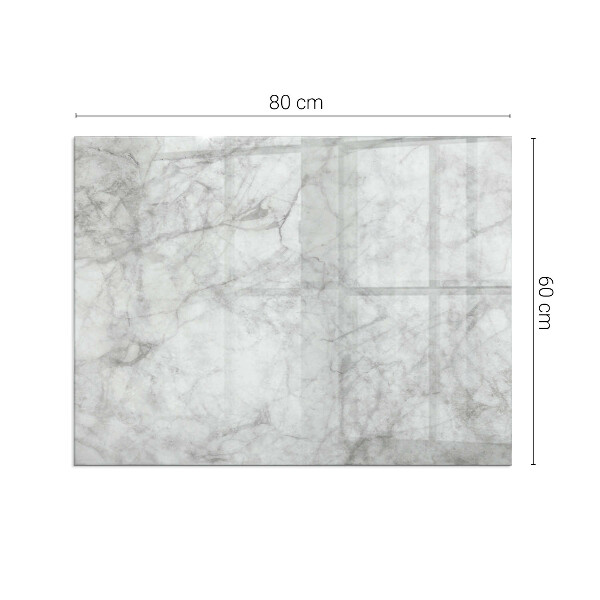 Plaque verre rectangulaire cheminée Texture marbrée dans un style élégant