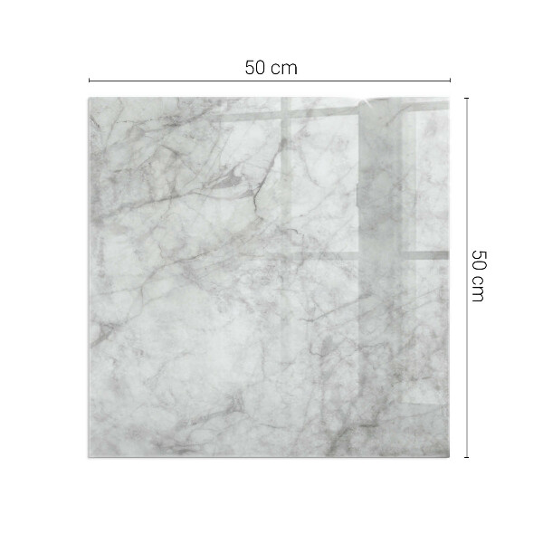 Plaque verre rectangulaire cheminée Texture marbrée dans un style élégant