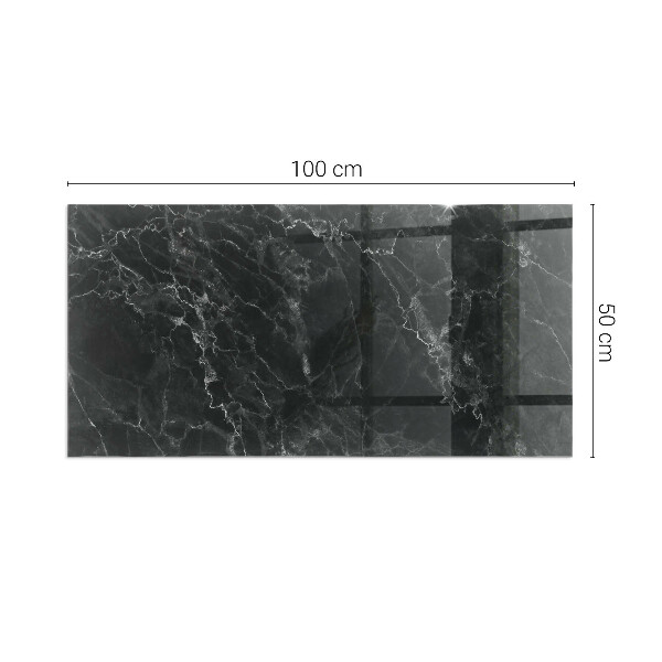 Plaque de sol rectangulaire en verre Motif marbre élégant