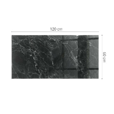 Plaque de sol rectangulaire en verre Motif marbre élégant