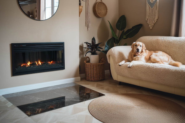 Plaque de sol rectangulaire en verre Motif marbre élégant