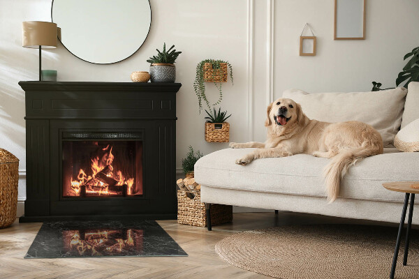 Plaque de sol rectangulaire en verre Motif marbre élégant