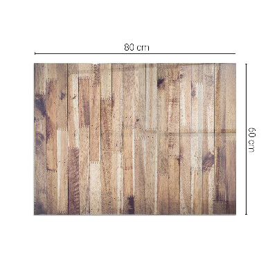 Plaque verre rectangulaire cheminée Motif en bois à disposition géométrique