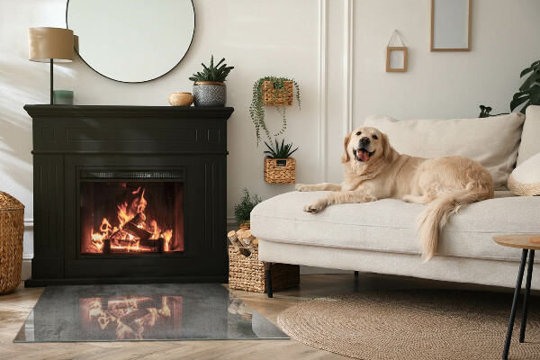 Plaque rectangulaire en verre pour poêle Modèle de structure brute