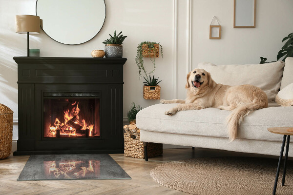 Plaque rectangulaire en verre pour poêle Modèle de structure brute