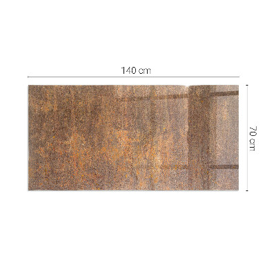 Plaque de sol rectangulaire en verre Traces de rouille sur une surface métallique