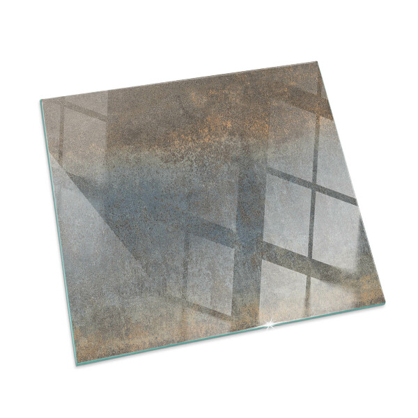 Plaque rectangulaire en verre pour poêle Motif abstrait aux textures variées