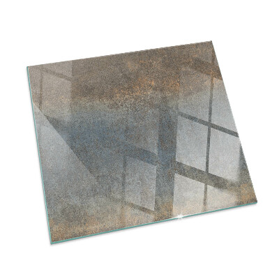 Plaque rectangulaire en verre pour poêle Motif abstrait aux textures variées