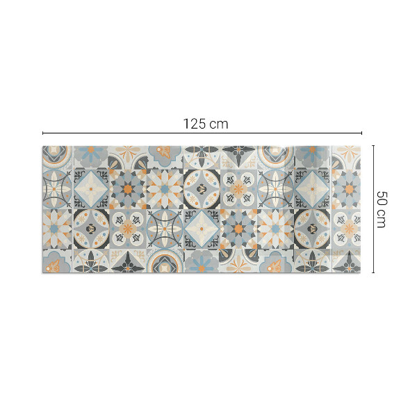 Plaque de sol rectangulaire en verre Motifs de mosaïque en formes carrelées