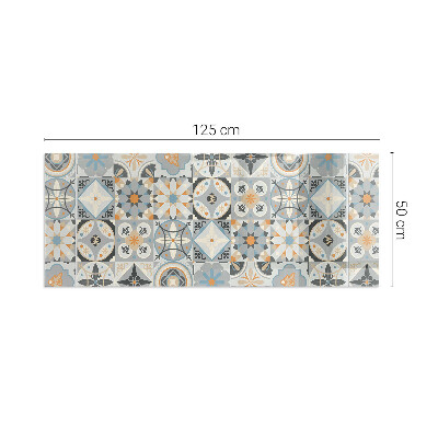 Plaque de sol rectangulaire en verre Motifs de mosaïque en formes carrelées