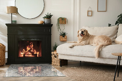 Plaque verre rectangulaire cheminée Agencement des décorations en mosaïque