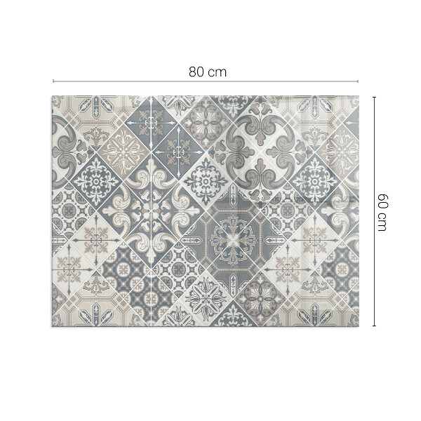 Plaque verre rectangulaire cheminée Agencement des décorations en mosaïque