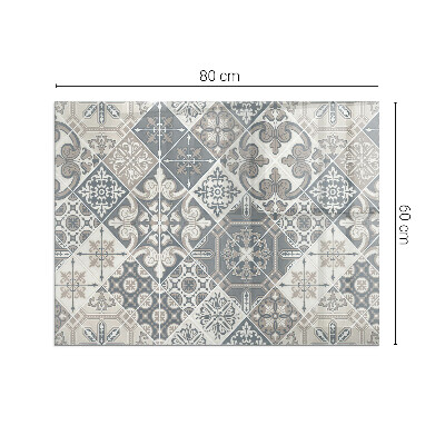 Plaque verre rectangulaire cheminée Agencement des décorations en mosaïque