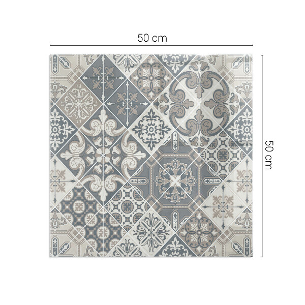 Plaque verre rectangulaire cheminée Agencement des décorations en mosaïque