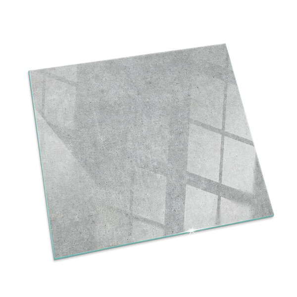 Plaque rectangulaire en verre pour poêle Texture de béton dans un style brut