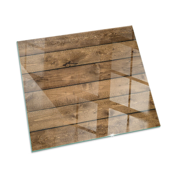 Plaque de sol rectangulaire en verre grain de bois naturel