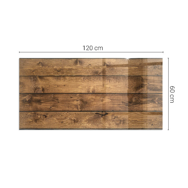 Plaque de sol rectangulaire en verre grain de bois naturel