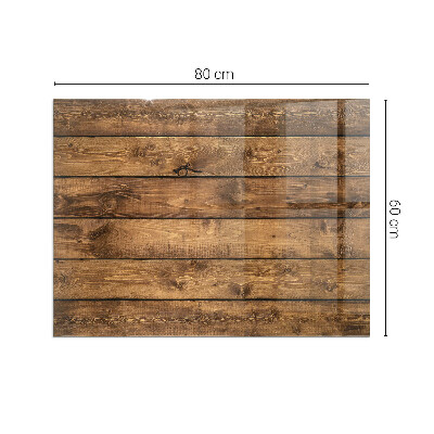 Plaque de sol rectangulaire en verre grain de bois naturel