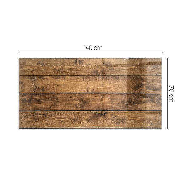 Plaque de sol rectangulaire en verre grain de bois naturel