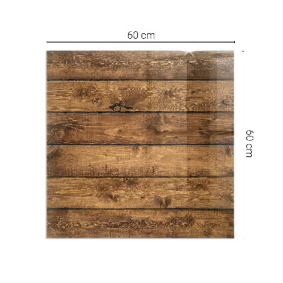 Plaque de sol rectangulaire en verre grain de bois naturel