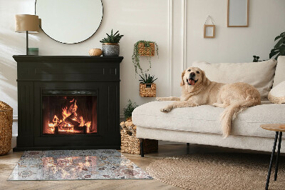 Plaque verre rectangulaire cheminée Motifs de mosaïque en carreaux