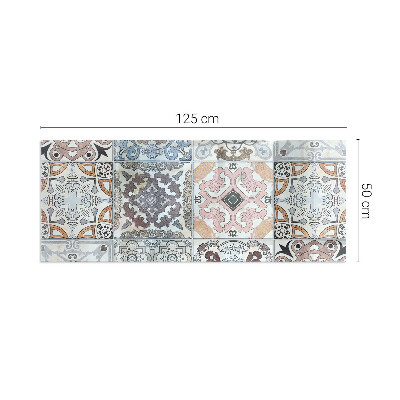 Plaque verre rectangulaire cheminée Motifs de mosaïque en carreaux