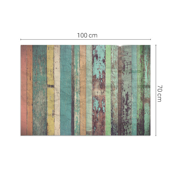 Plaque rectangulaire en verre pour poêle Couleurs du tableau dans différentes tonalités