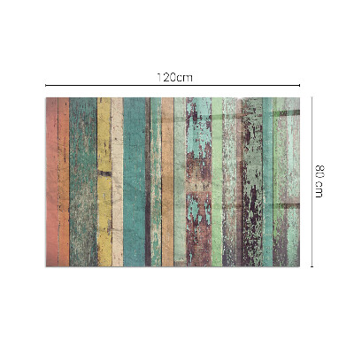 Plaque rectangulaire en verre pour poêle Couleurs du tableau dans différentes tonalités