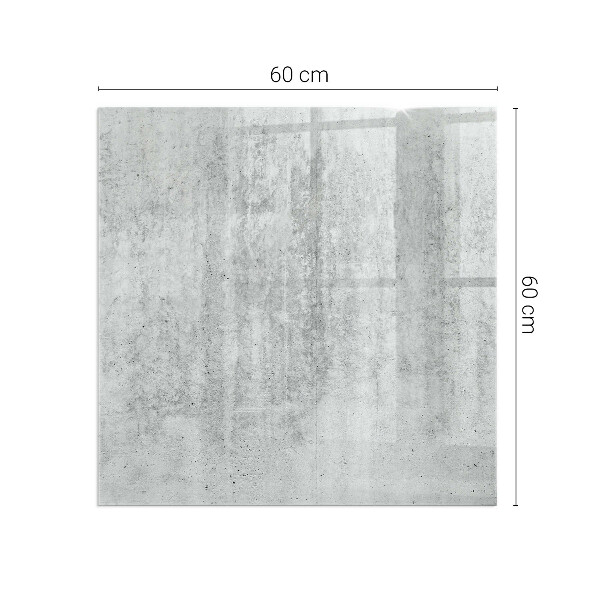 Plaque de sol rectangulaire en verre structure en béton brut